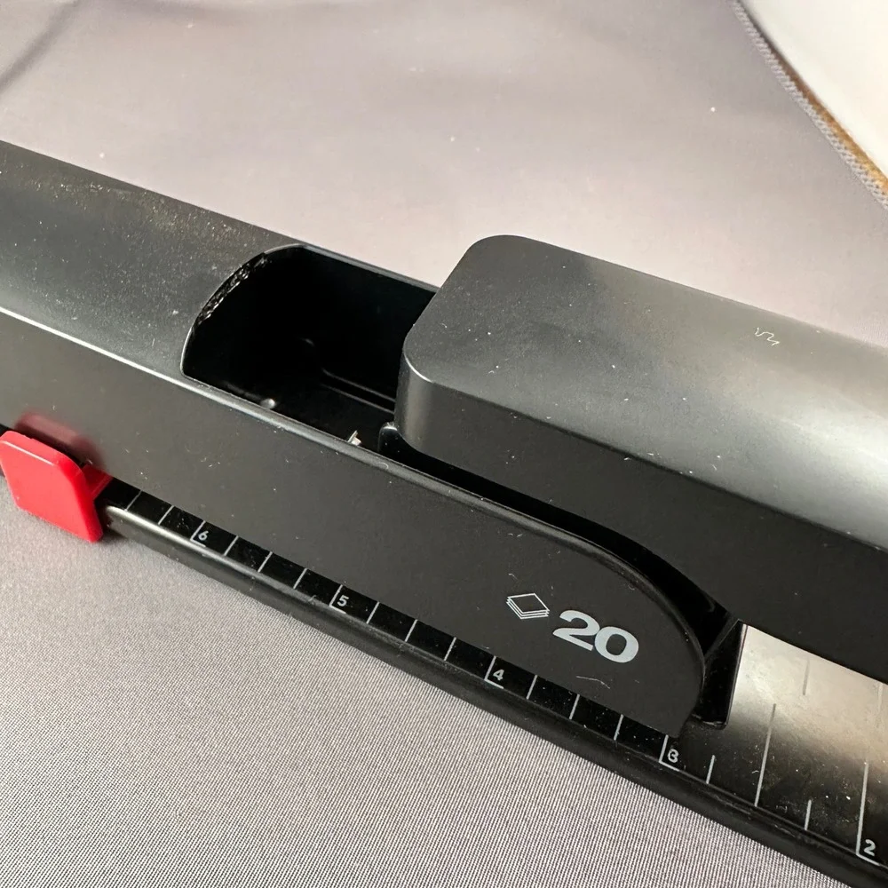 TRU RED Long Reach‎ Stapler Black 12 Inch Throat 20 Sheet Capacity TR58488
